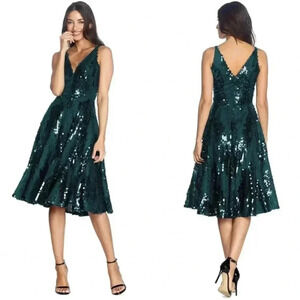 Dress the Population Sophie Dress in Pine Green Size XS